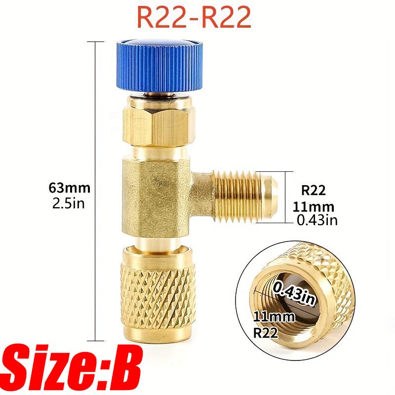 Liquid Safety Valve R410A R22 Air Conditioning Refrigerant Tool 1/4 "Safety Adapter Air Conditioning Repair And Fluoride
