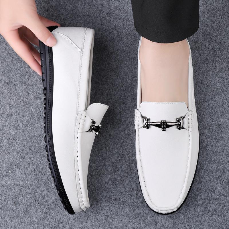 Fashion Fashion Brand Men's Casual and Comfortable Driving Shoes Spring and Summer Men's Non Slip Soft Sole Cowhide Casual Leather Shoes
