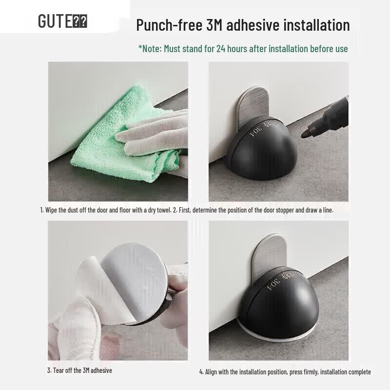 GUTE 304 Stainless Steel Magnetic Door Stop