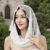 Элегантная черная кружевная вуаль Католическая Испанский стиль Свадебная Мантилья Покрытие для головы Покрытие головы для Латинской мессы Свадьба