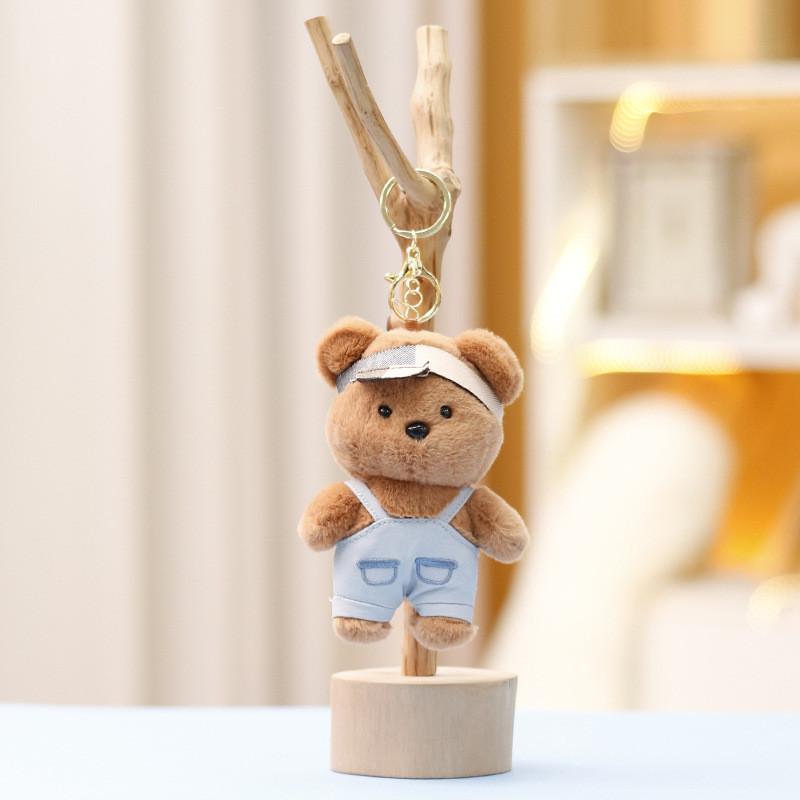 Teddy Bear Suspenders Plush Keychain Doll Bag Pendant Toy Animal Gifts Cartoon