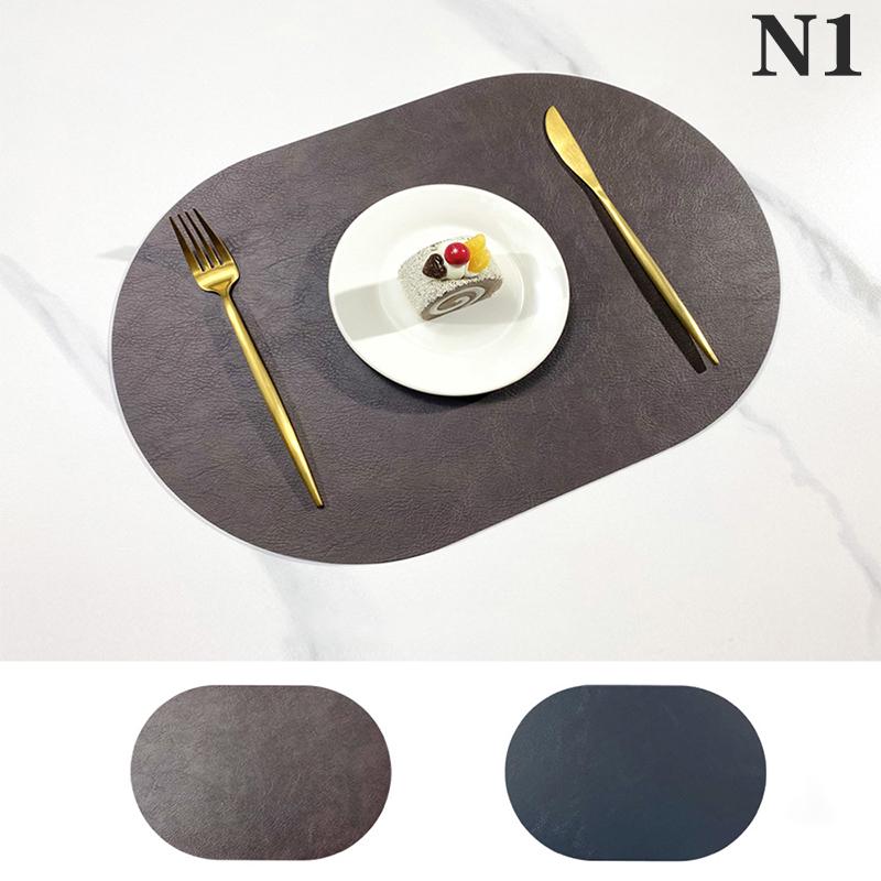 Кожаный коврик под приборы овальный маслостойкий коврик для стола домашний обеденный кухонный стол подставка под приборы дизайн обеденный водонепроницаемый термостойкий домашний декор