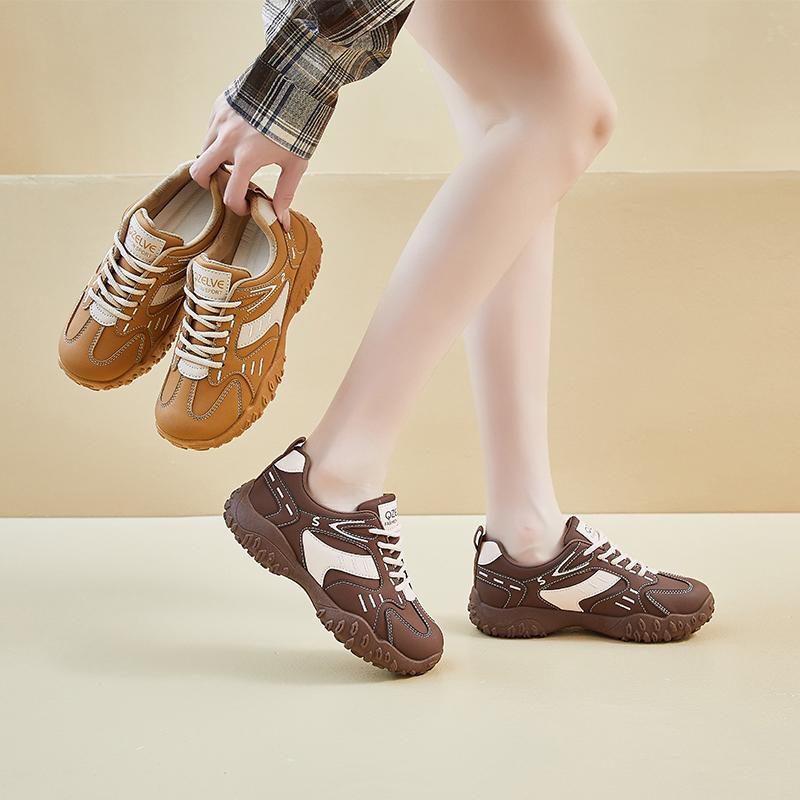 Мода 2025 Новые женские спортивные туфли на плоской подошве Нескользящая модная обувь Женская повседневная удобная женская обувь высокого качества