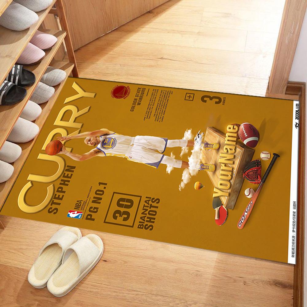 Curry Customize Text Floor Mat Design For Living Rooms Kitchen Dining Room Foyer Antislip Rug Decorate Offices Best For Christmas