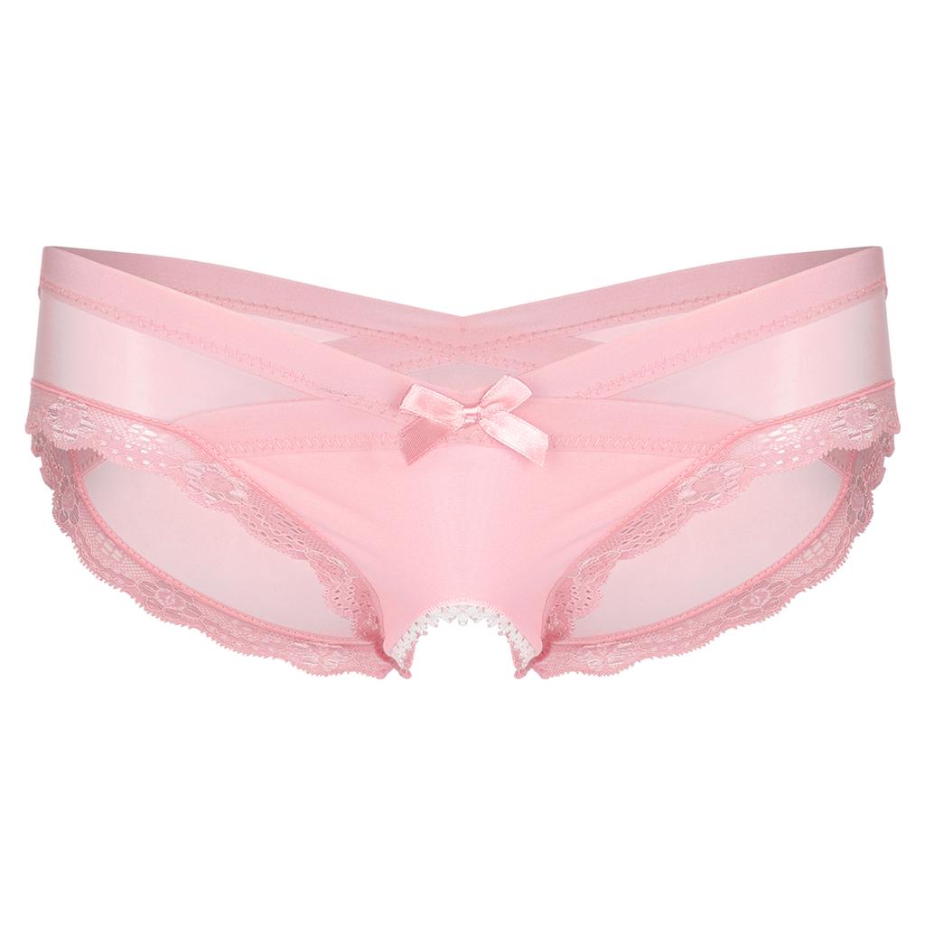 Мужские прозрачные сетчатые трусы с кружевной отделкой, с низкой талией, с вырезами, нижнее белье для переодевания