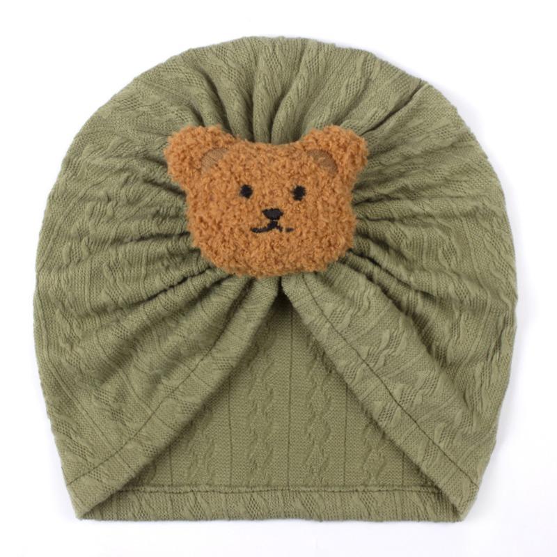 Spring New Children's Soft and Comfortable Pullover Hat, Baby Cute Bear Headscarf Hat, Baby Hat