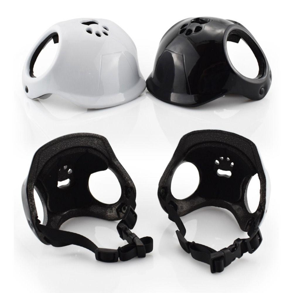 С отверстиями для ушей Шлем для питомца на мотоцикл Однотонный Безопасный шлем для щенка Шлем для питомца-мотоциклиста Кошка