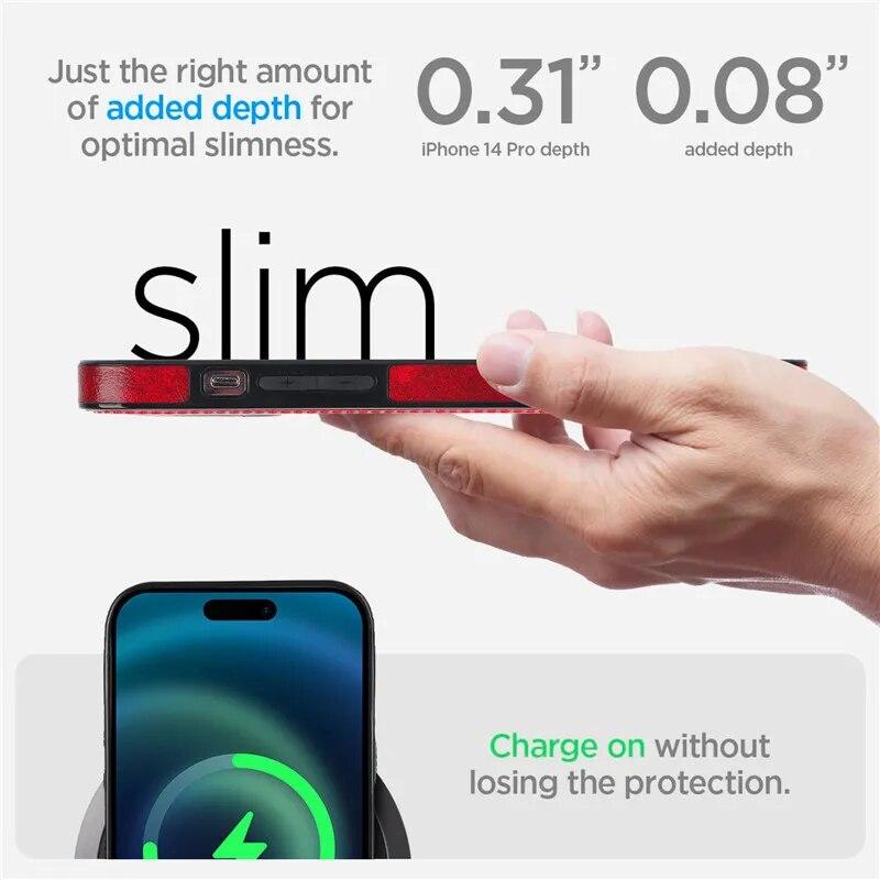 Кожаный чехол для телефона с беспроводной зарядкой для iPhone 15 Pro Max 14 Plus 13 Mini 12 11 X XS XR для Samsung Galaxy S24 Ultra S23 S23 FE S22 с откидной крышкой-держателем