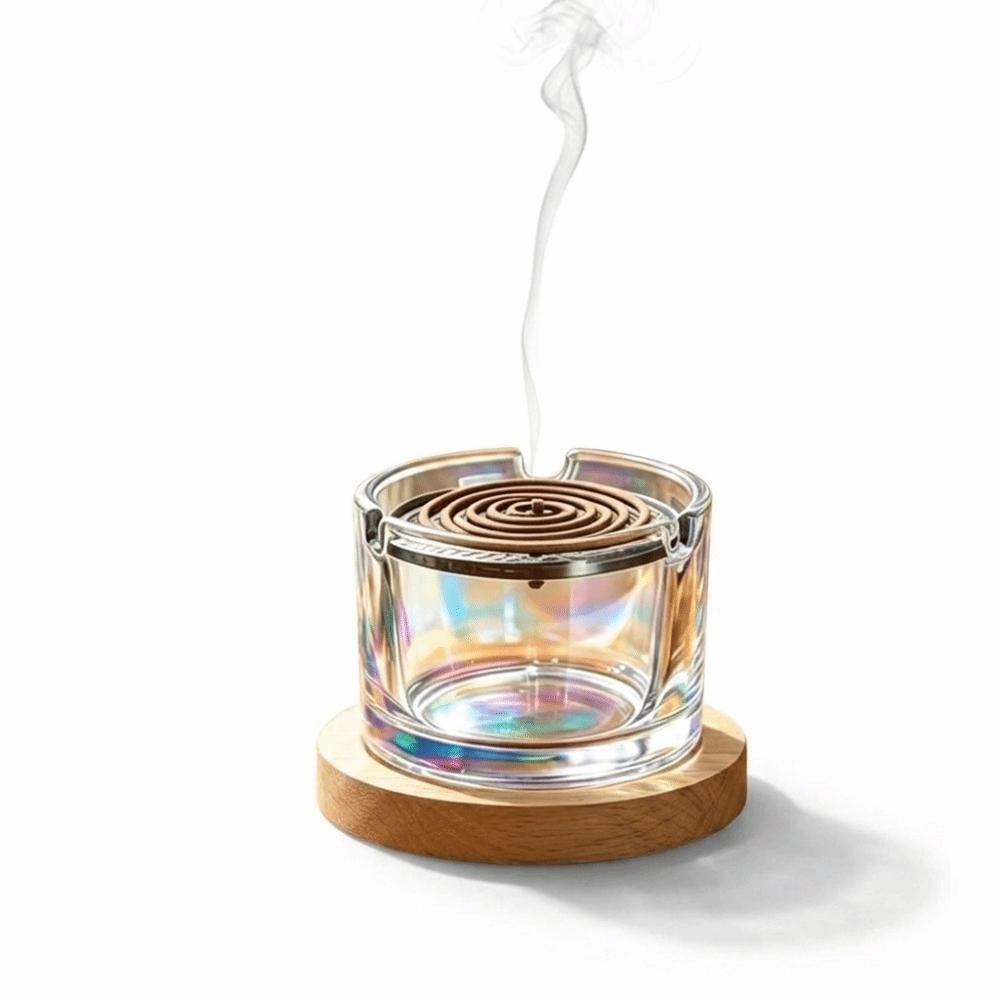 Anti Dust Glass Incense Burner Metal Filter Screen Aromatherapy Stove  Home Decor