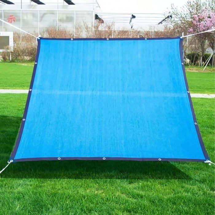 Filet d'ombrage 2x3 m bleu HDPE 90-95% avec œillets - coupe-vent anti-UV quatre saisons