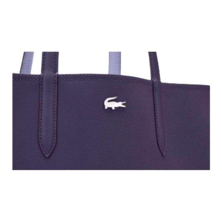 Lacoste Классический Логотип Мода Простая Сумка-тоут Покупки Наплечная сумка Женские сумки-тоут Фиолетовый NF2142AA-R38