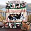 Personalized Flannel Throw Blanket,ATEEZ Custom Printed Name, Cozy Plush Blanket For Home Use