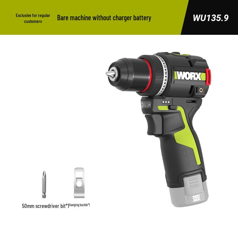 Литий-ионный аккумуляторный шуруповерт-дрель Worx WU130X - Компактный электрический инструмент (Модель WU135)