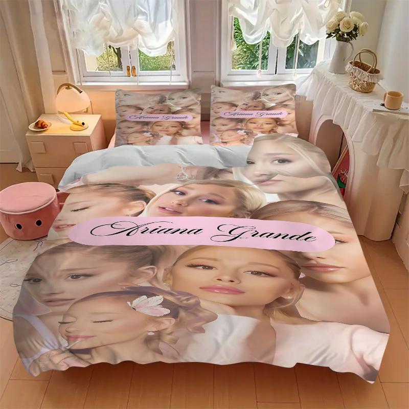 3Pcs Ariana Grande Collage Bedding Sets For All Sizes New 3D Printed Bed Cover Comforter Duvet Cover Pillowcase Bedroom Decoration