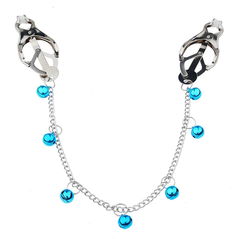 Игрушки для взрослых Зажим для сосков Бабочка Колокольчик Латексный кулон Зажим Мэй Мэй Цветной колокольчик