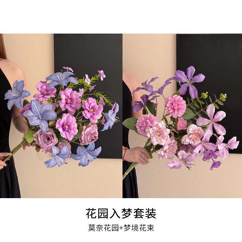 Французские Роскошные Искусственные Цветы Искусственные Имитированные Букеты Цветов Высококлассные Реалистичные Реквизиты для Фотографии День Матери Свадебный Декор