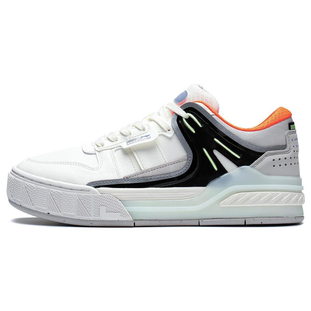 Li Ning Morning Glow Утренняя заря Низкие кеды для скейтборда Мужские Цвет: Серо-колокольчиковый AGCS353-1