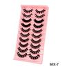 10 Pairs D Curl Strip Lashes Makeup False Eyelashes Russian Strip Lashes Extension Faux Cils Naturel Eyelash Extension Beauty Fake Lahes Makeup