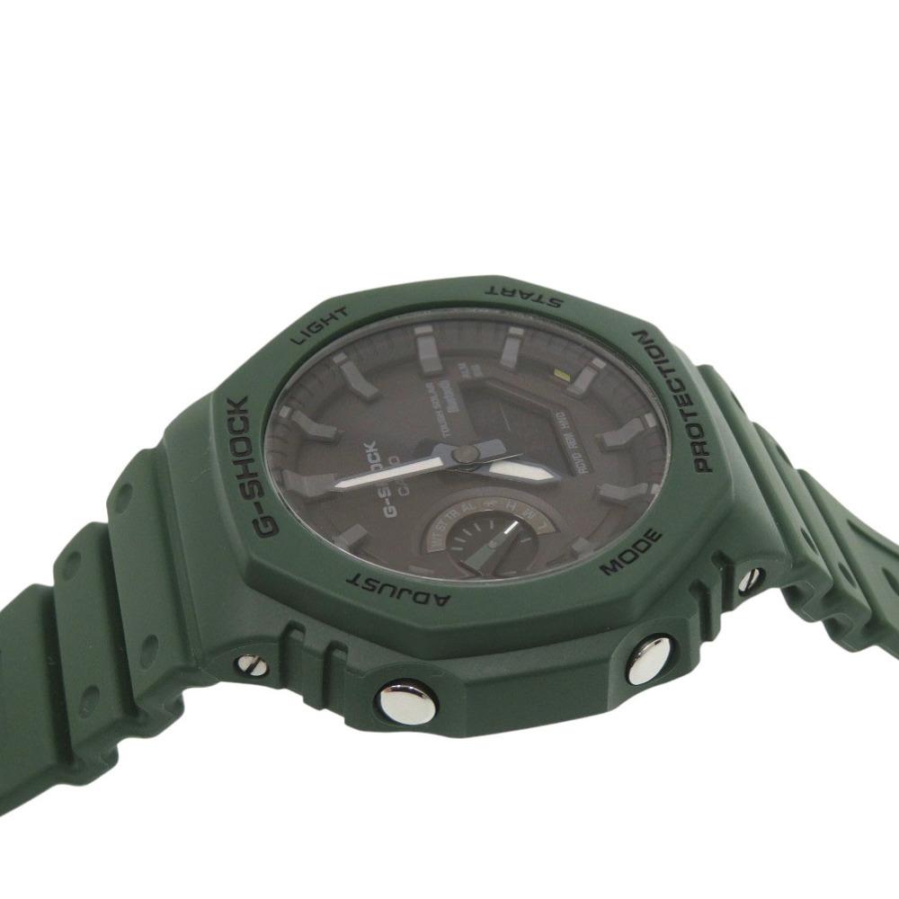 Casio Углеродная Смола Черно-Зеленый Tough Solar Цифровые Часы Черный Циферблат 1466 G-SHOCK GA-B2100-3AJF
