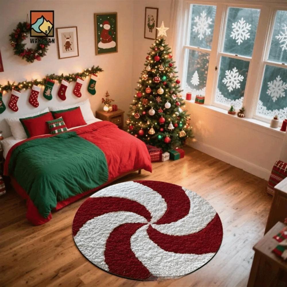 Absorbent Bathroom Mat Santa Claus Design Doormat High Aesthetic Door Carpet Home Decor