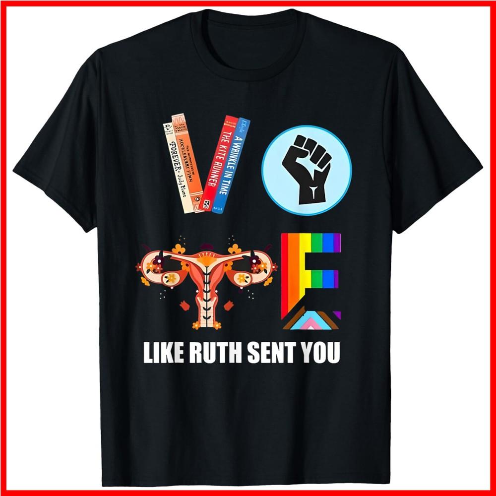 Kamala Harris Vote Like Ruth Sent You Black Cotton T-Shirt Unisex T-Shirt