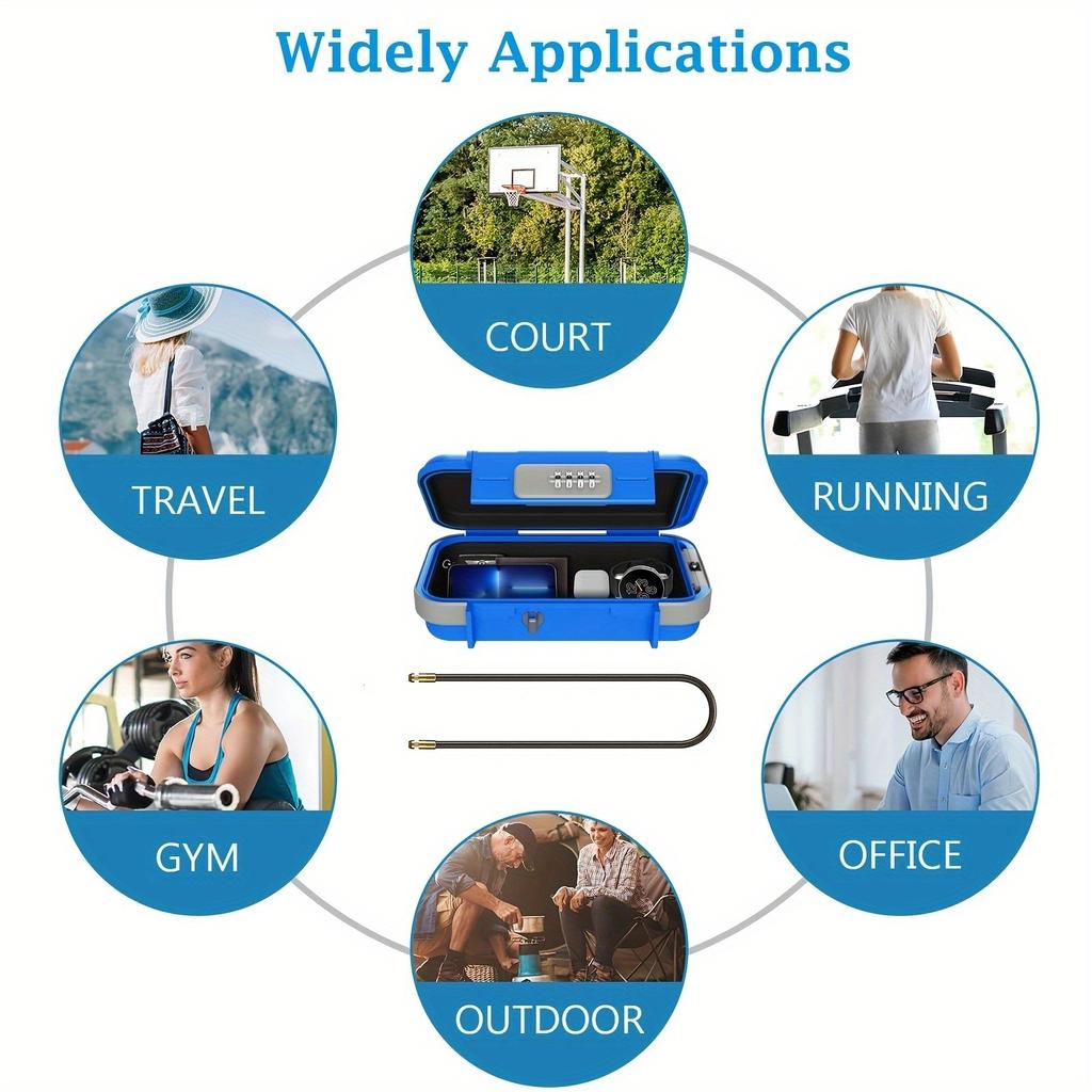 1 шт. 23,5*14,5*5,8 см водонепроницаемый портативный ящик для хранения паролей, портативный большой вместительный ящик для хранения паролей хорошего качества.