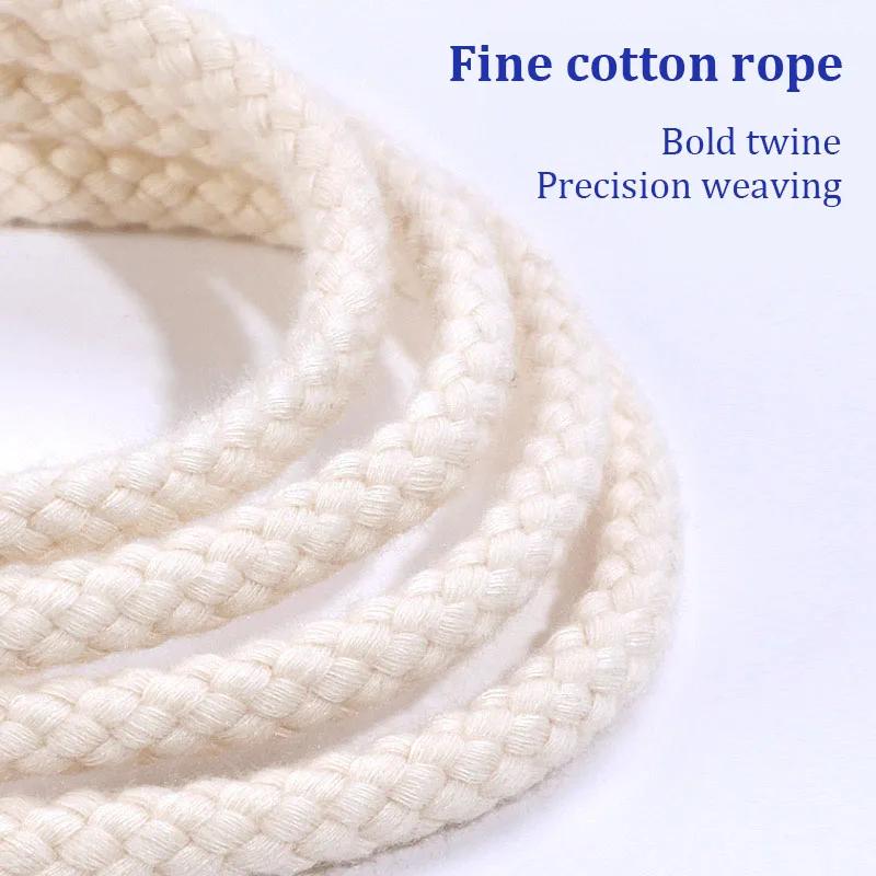 Precision Woven Linen Cotton Round Laces Outdoor Sports Laces Men and Women Casual Canvas Laces Shoes Accessories 1 Pair