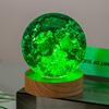 Colorful Crackle Glass Balls, Rainbow Cracked Crystal Glass Spheres, Decorative Ornaments for Rockery Fountain Desktop Landscape