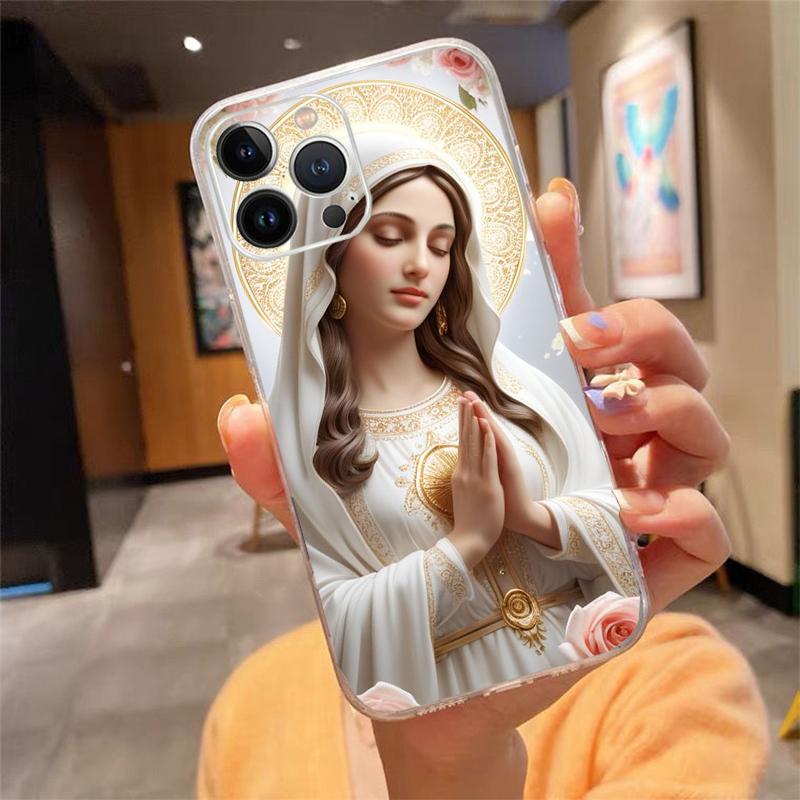 Чехол для телефона Девы Марии для iPhone 15 14 Pro Max 13 12 11 Pro Max XSMax XR 12 13 mini 14 Plus