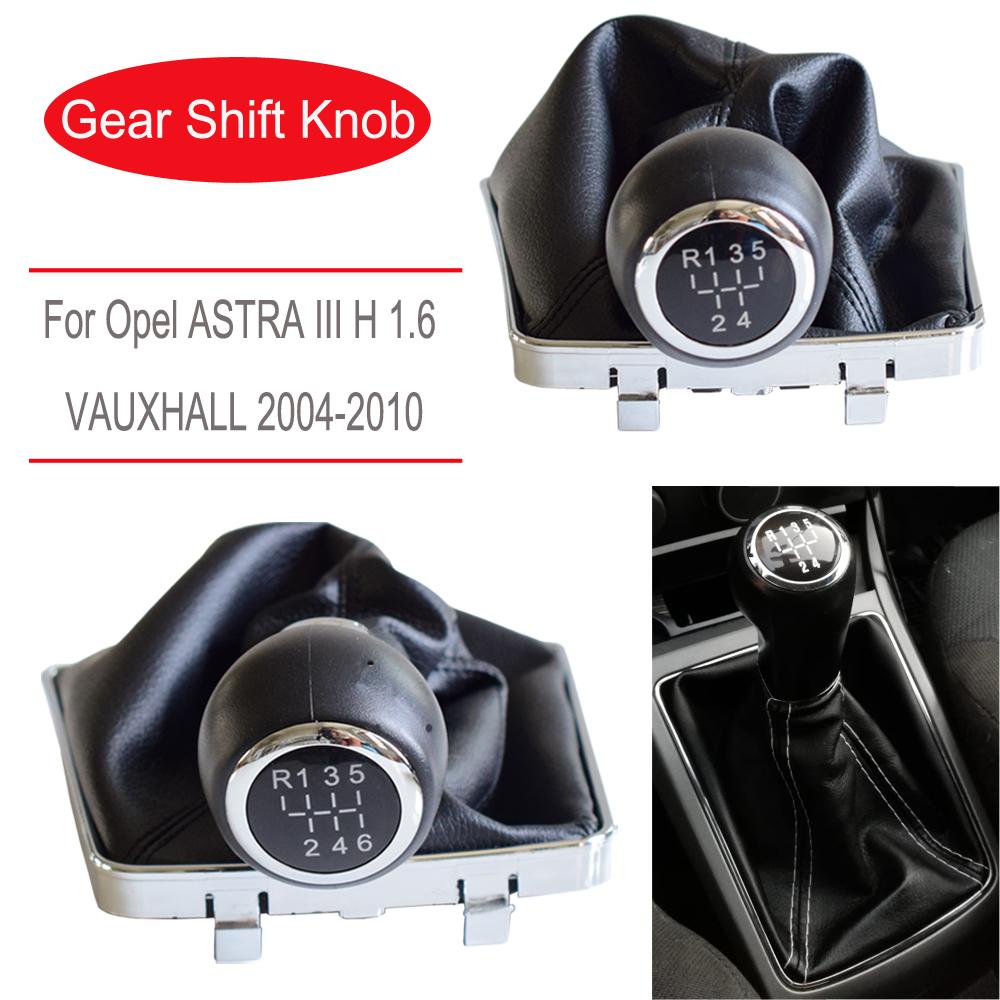 Белый/черный кожаный чехол для багажника OPEL ASTRA III H 1,6 VAUXHALL 2004 2005 2006-2010, ручка переключения передач