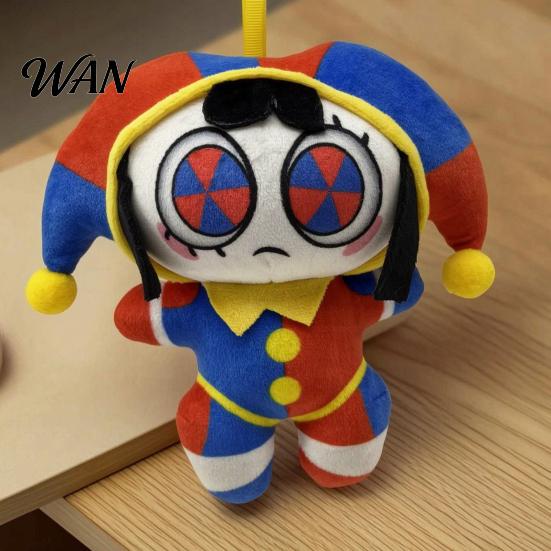 Mini Plush Toy Keyring Clown Keychain for Backpack Cute Stuffed Animal Soft Handbag Pendant Purse Charm Funny Gift Kids Women Fluffy