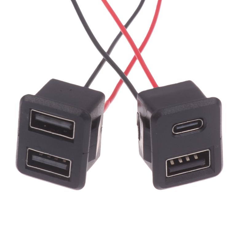 1/3 шт. Розетка с разъемом для кабеля, двухслойная, USB-гнездо, гнездо Type-C и гнездо для зарядки USB-лампы