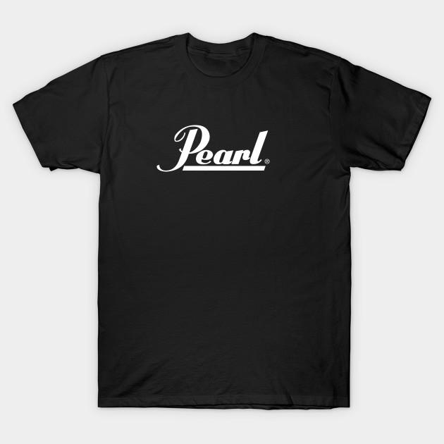Азиатский размер Мужская черная футболка с принтом Логотип Pearl Drums Печать методом термопереноса без вырезания Хлопковая футболка