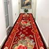 European Retro Floral Living Room Hall Carpet Stairway Hallway Stairs Home Decoration Corridor Aisle Runner Rug Kitchen Mat