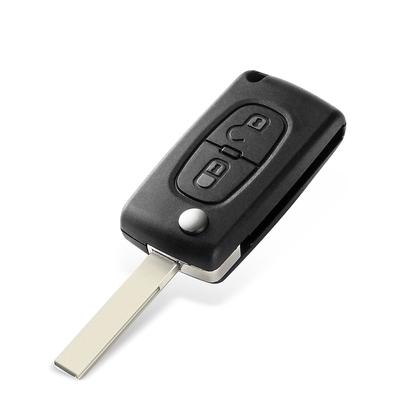 2 кнопки откидной складной чехол для ключа пустая оболочка для Peugeot 107 207 307 307S 308 407 607 VA2/HU83 лезвие