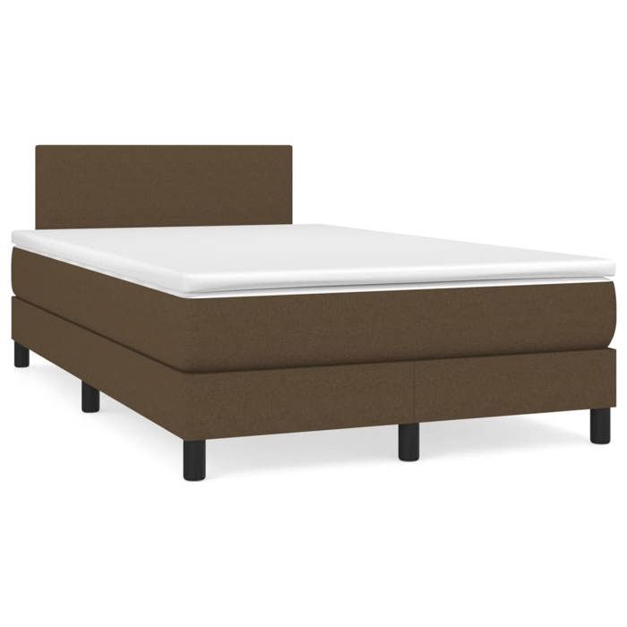 Maison Exclusive - Sommier à lattes de lit avec matelas Marron foncé 120x200 cm