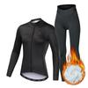 Winter Fleece Riding Bicycle Jerseys Cycling Clothing Set Keep Warm Women Long Sleeve Bicycle Clothes Suit