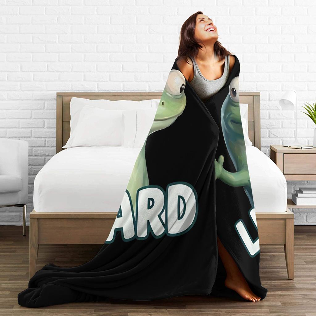 Hoppers Cute Tom Lizard  Retro  Blankets  Flannel Throw Blankets Bedroom Sofa Decoration Ultra-Soft Warm Bedsprea ,