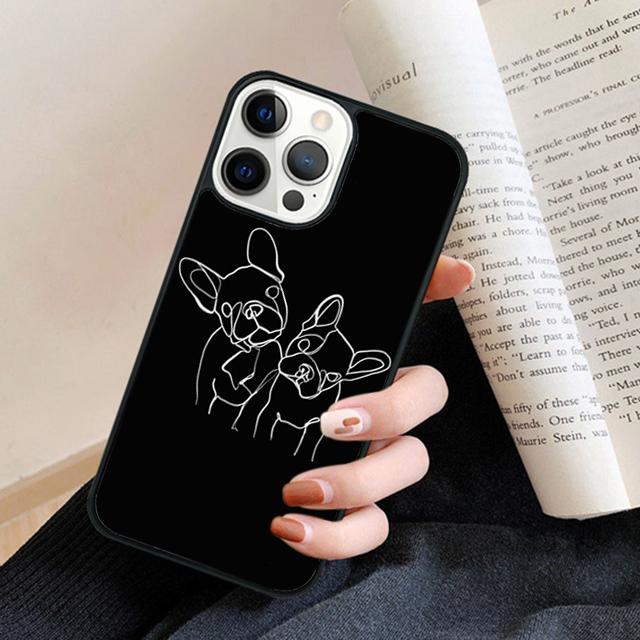 Чехол для телефона Французский бульдог Для iPhone 17 Air 16 15 14 plus 11 12 13 pro max чехол Оболочка Fundas