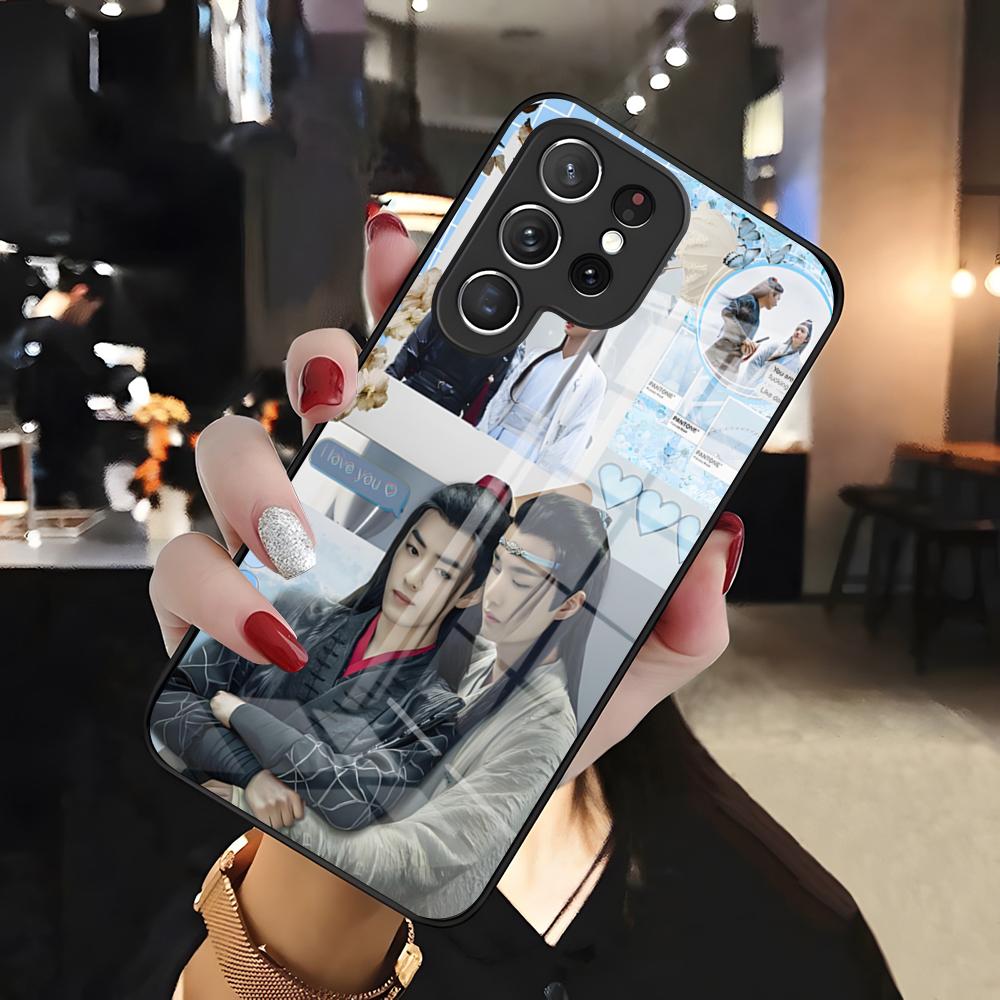 Wang Yibo XiaoZhan Phone Case For Samsung S26 S25 Edge Ultra 24 23 22 21 Ultra Plus Fe A55 56 15 4G 5G Glass Cover