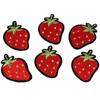 50 шт. 1,7x1,2 дюйма, клубничные вышитые нашивки, красные аппликации на одежду для курток, джинсов