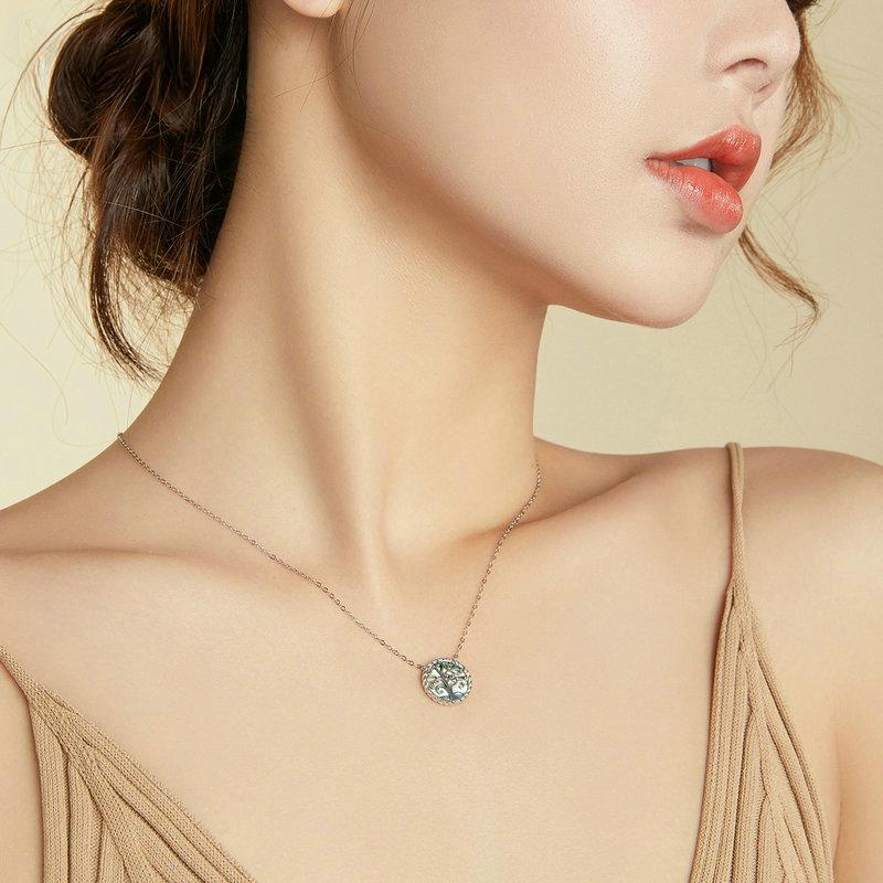 Ожерелье с подвеской из стерлингового серебра S925, серебряное ожерелье «Доктор Древо жизни», серебряные ожерелья для здоровья, профессиональный подарок, женские ювелирные изделия