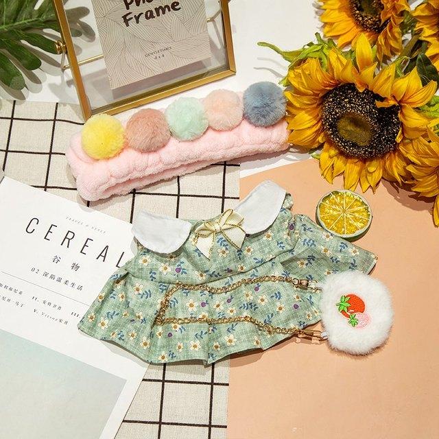 Аксессуары для кукол Lalafanfan Cafe Duck, одежда Kawaii Duck с одеждой, плюшевые игрушки, мягкая повязка для волос, подарок для девочек