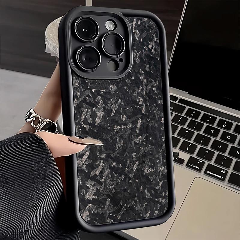 Чехол для телефона iPhone 17 Air 16E 15 16 Pro Max Углеродное волокно Крутой узор Чехол 14 Plus 13 12 Mini Мягкий чехол Силиконовые Fundas