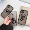 Полуобернутый жесткий чехол для телефона Скорпион для iPhone X XR XS X 16 15 12 11 13 14 Pro Max задние чехлы 7 8 plus SE2 mini Обложка Coque