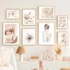 Nordic Posters And Prints Beige Dandelion Chrysanthemum Rose Wall Art Canvas Painting Living Room Home Decoration Wall Painting