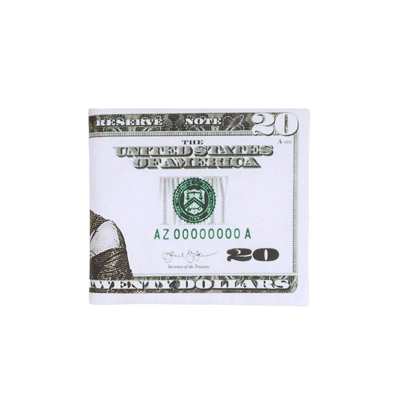 Мужской персонализированный ретро-кошелек двойного сложения с креативным стилем, множеством отделений для карт, классический короткий кошелек двойного сложения с рисунком долларовой купюры США