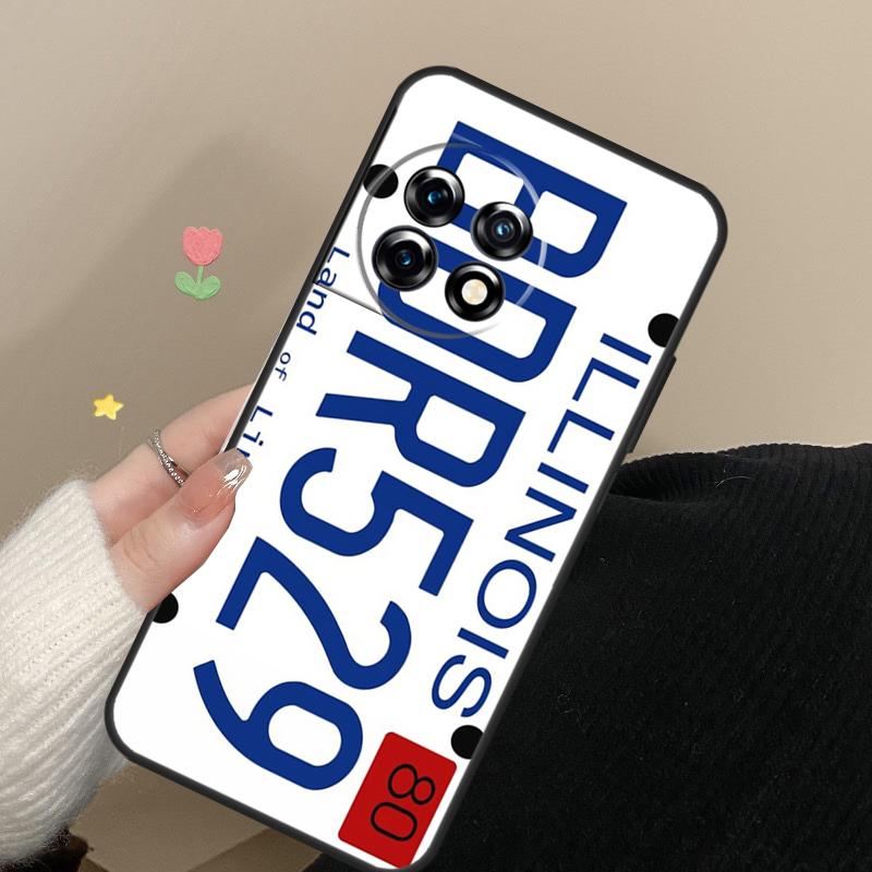 Number License New York Plate Cover For OnePlus 12 13 11 12R 13R 9 10 Pro 8T 9RT 10T 10R Nord 4 CE 2 3 Lite N30 N20 Case