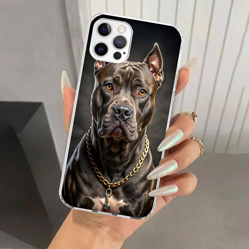 Pit Bull Pet Dog Pitbull Phone Case for Iphone 17 Air 16 15 Plus 14 13 Mini 12 11 Pro Max 16E 7 8 SE 2020 Soft Funda Print Shell