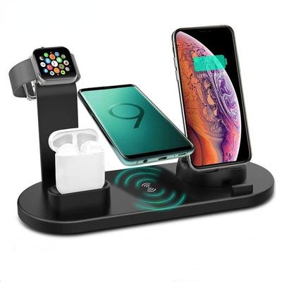 Док-станция для зарядки для iPhone 12 11 XS MAX XR X 8 Plus Airpods Pro iWatch SE 6 5 4 3, быстрая беспроводная зарядная станция